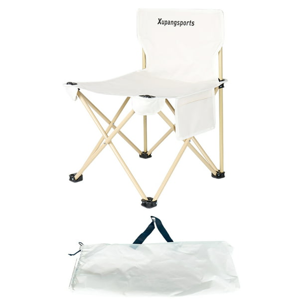 Silla plegable ligera asiento de respaldo alto para Camping de mochilero al  Azul Zulema Asiento plegable al aire libre