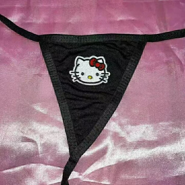Ropa interior Sexy de Hello Kitty para mujer, bragas de algodón