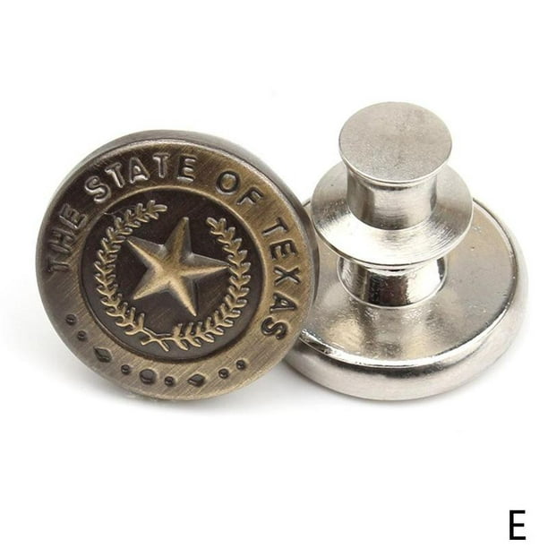 Botones de Metal retráctiles para Vaqueros, botones ajustables