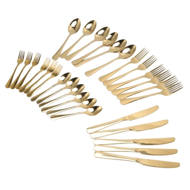 Standcn - Juego de utensilios de cocina dorados, 9 herramientas de cocina  de acero inoxidable 304 con tenedor de carne, cuchara sólida, cuchara
