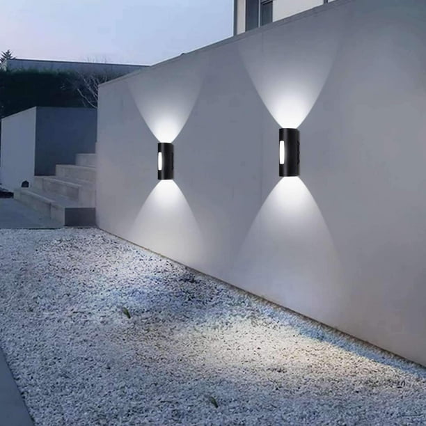 Luz de pared exterior moderna LED 5W impermeable IP65 aluminio antracita  iluminación decoración luz para patio jardín terraza cerca de la pared  camino patio villa corredor blanco cálido