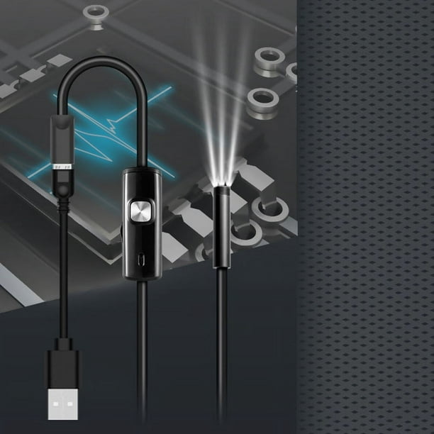 Endoscopio para teléfono HD de 7 mm con cable flexible Endoscopio USB  impermeable multifuncional liviano de 1 m / 3,3 pies VoborMX herramienta
