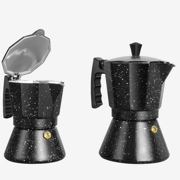 Cafetera italiana aluminio Vitro Negro 3 tazas MONIX