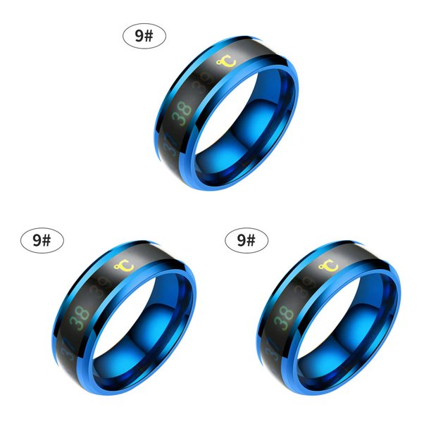 Anillo de temperatura de 5 colores, acero de titanio, sentimiento de  emoción, anillos inteligentes sensibles a la temperatura para mujeres y  hombres