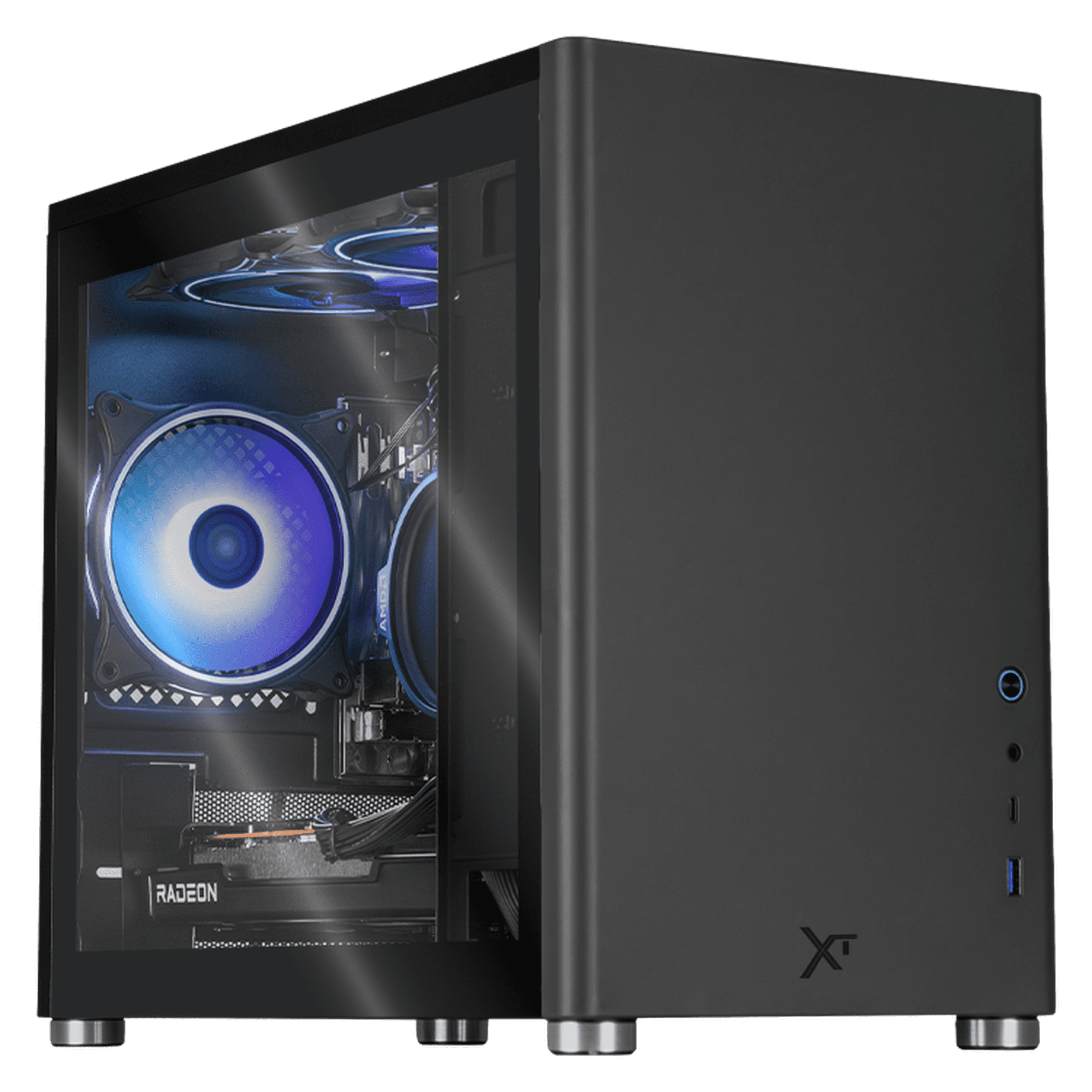 Computadora gamer xtreme pc gaming amd radeon rx 6600 ryzen 5 5500 16gb ssd 500gb wifi grey experiencia de juego fluida en nivel medio