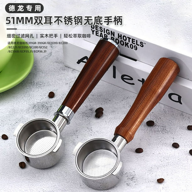 Portafiltro 51mm para Delonghi Ec685 con 2 estilos de tazón de café en  polvo