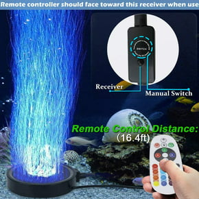 Luces de burbujas LED para acuarios, disco de piedra de aire con control remoto, wi Sailing Electrónica
