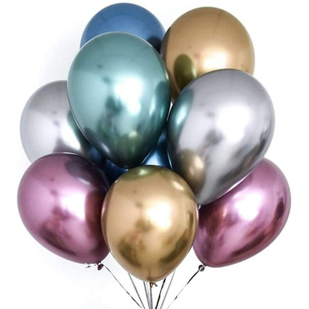 Globos de colores metalizados, 50 piezas de globos de colores, globos de  helio metalizados, globos m Ormromra LKX-0912