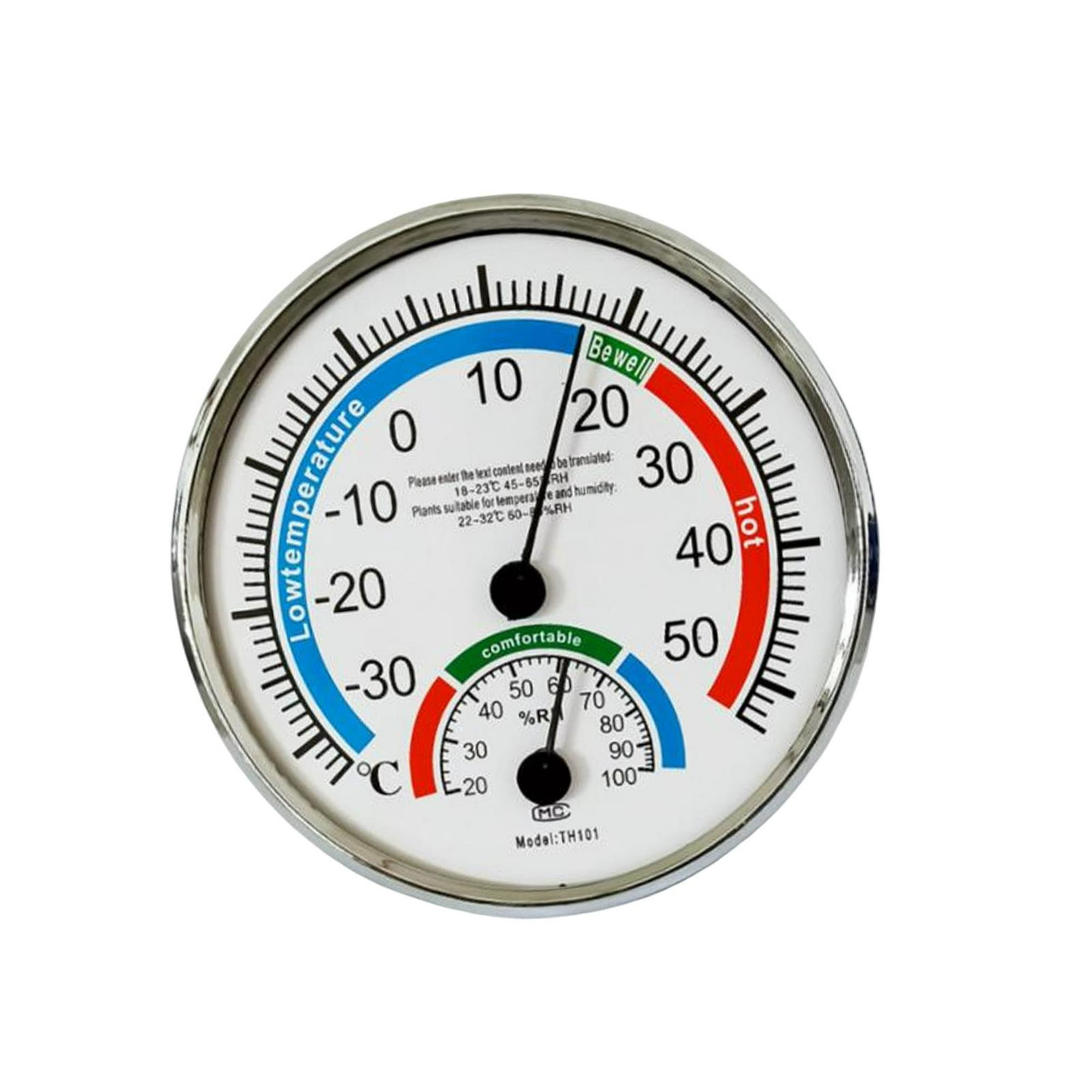 Termometro Higrometro Analógico de Plástico, Color Blanco, Mide Temper –  OcioDual