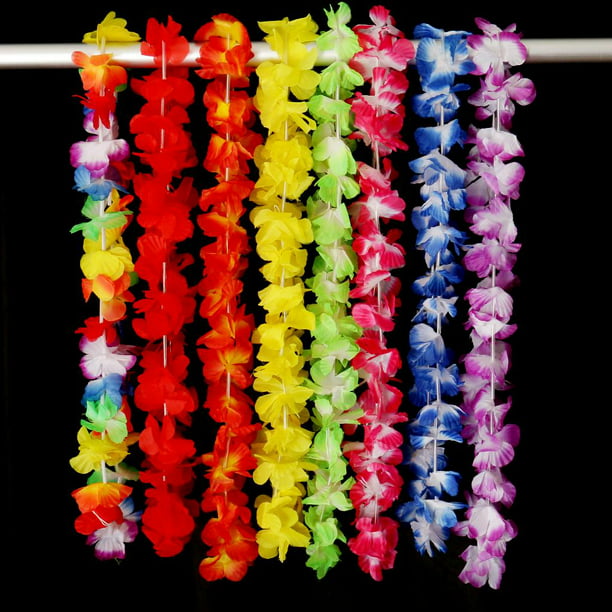 Collar hawaiano de flores multicolor por sólo 0,40€✓