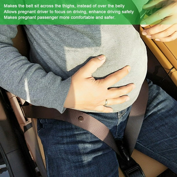 Cinturón De Seguridad Para Embarazadas, Ajustador De Cinturón De Seguridad  Para Coche, Comodidad Y Seguridad, Cinturón De Conducción Para Vientre,  Mujer Embarazada, Negro ANGGREK Negro