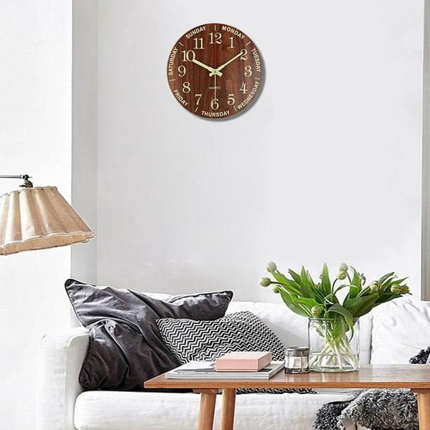 Relojes de pared grandes para decoración de sala de estar, reloj de pared  grande y silencioso que funciona con pilas, sin tictac, para dormitorio