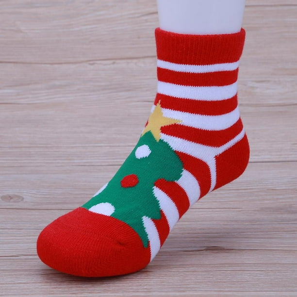 Calcetines Cortos de Algodón con Estampado Navideño para Mujer - Calcetines  - Mujer