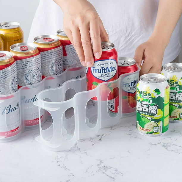 Organizador de latas de soda – 4 cajas de almacenamiento para botellas de  nevera, nevera, nevera, frigorífico