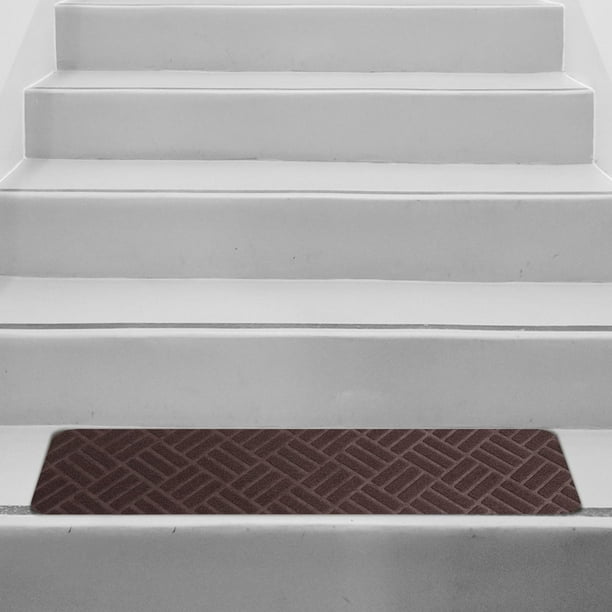 Alfombras de escalera con bordes suaves, corredores de escaleras  interiores, alfombra antideslizante, alfombra de escalera, peldaños, tiras,  alfombra Color café Soledad Escalones