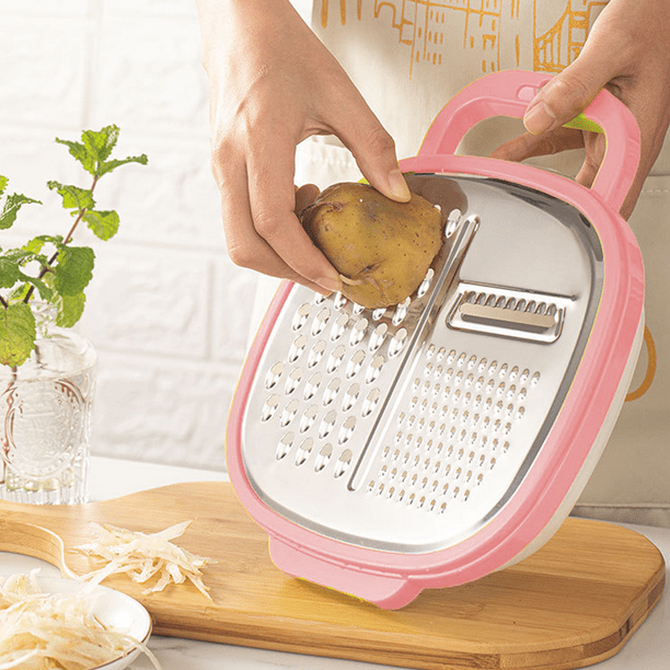 Rallador de queso Ralladores fáciles de usar para cocina Rallador de queso  con recipiente y tapa para queso Namotu CPB-US-CJZ449-3