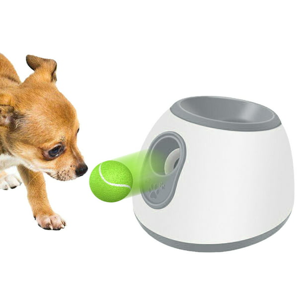 Lanzador automático de pelotas para perros, 3 pelotas de tenis de tamaño  estándar Lanzador de pelotas flexibles para mascotas para juguetes  interactivos para perros