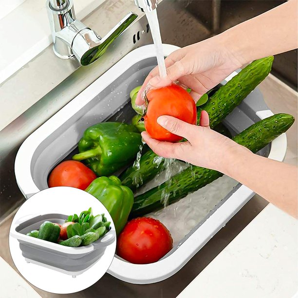 Tabla De Picar Plegable Y Escurridor Multifuncional Cocina 