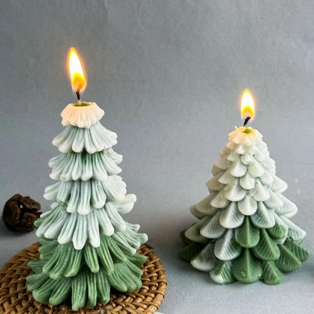  Molde de vela 3D para árbol de Navidad, moldes de