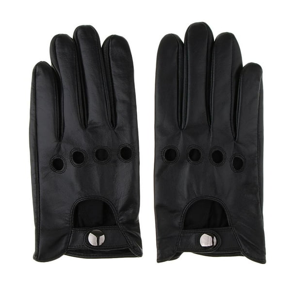 Guantes de conducción, guantes de cuero negro fino para hombre, guantes de  conducción con pantalla táctil, deportes al aire libre, Negro