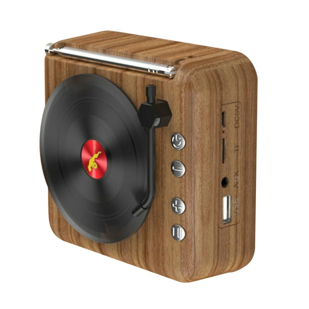 Altavoz Bluetooth Retro, Mini altavoz con Radio FM, altavoz