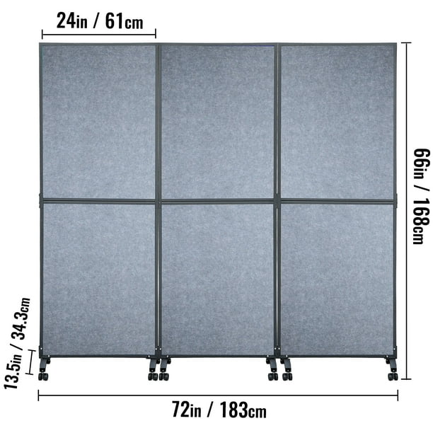 VEVOR VEVOR Separador de ambientes, separadores de ambientes de 5.6 pies y  pantallas de privacidad plegables (4 paneles), separadores de ambientes de  partición de tela para oficina, dormitorio, comedor, estudio,  independiente, negro
