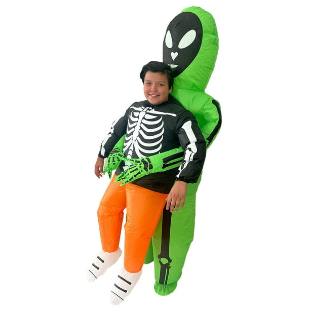 Disfraz Inflable Alien verde NEON toda ocasión Halloween Unitalla Adulto