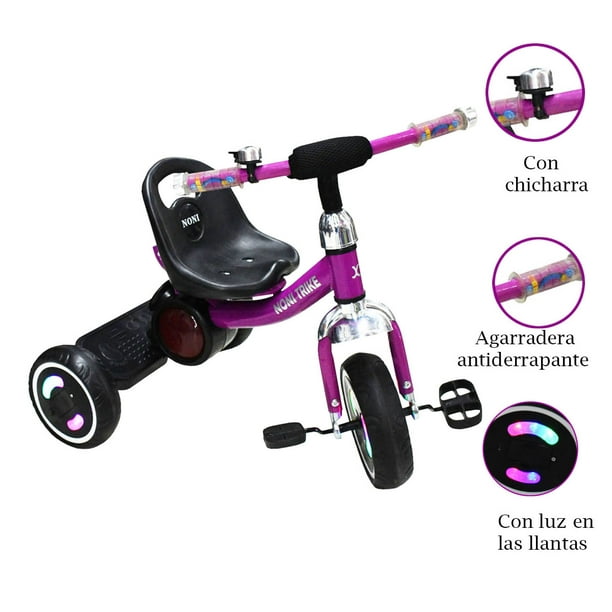 Triciclo Evolutivo Angelin Baby Llanta de Aire Morado