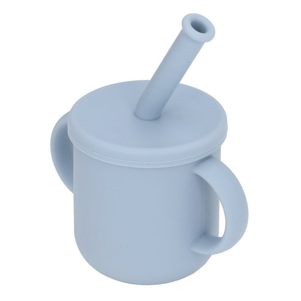 Taza de silicona para niños pequeños con asa Taza irrompible de paja fácil  de limpiar para bebés de Ticfox