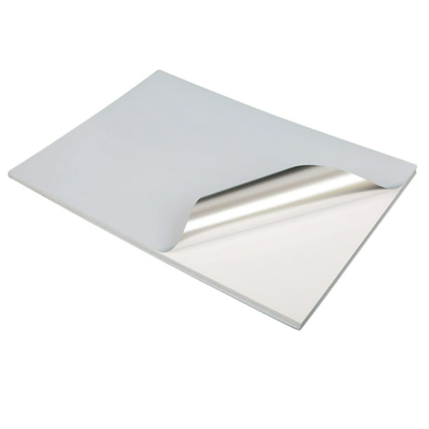 Papel adhesivo brillante de vinilo imprimible para impresora de inyección  de tinta, 20 hojas de papel adhesivo de vinilo blanco autoadhesivo