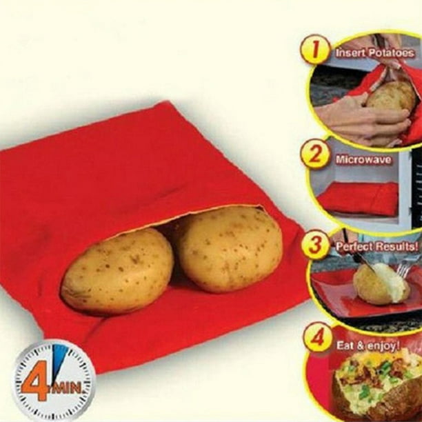 Bolsa De Patatas Microondas, Paquete De 2 Bolsas Reutil
