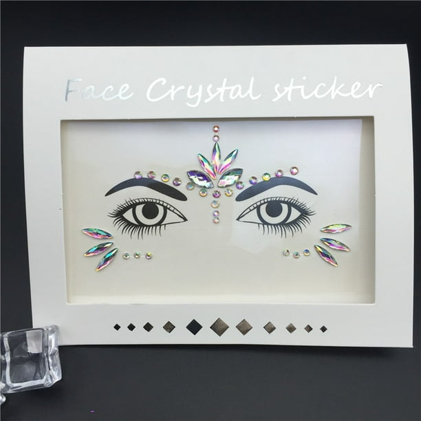 3D Crystal Glitter Tattoo Sticker Festival Face Jewels Rhinestone
