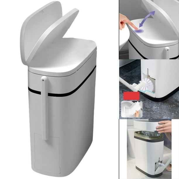 Cubo de basura pequeño, cesto de basura sin tapa, cesto de basura, cestos  de basura, cesto de basura para baño, dormitorio, hogar, sala de estar y  Negro 10L Baoblaze Bote de basura
