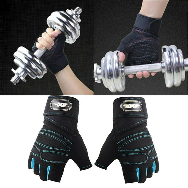 1 par de guantes de levantamiento de pesas para hombre y mujer, guantes de  levantamiento de pesas para gimnasio, Fitness, escalada en roca, absorción  de impacto – Los mejores productos en la