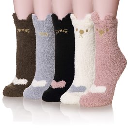 5 Pares Calcetines Mujer Termicos Regalo Peluda Invierno