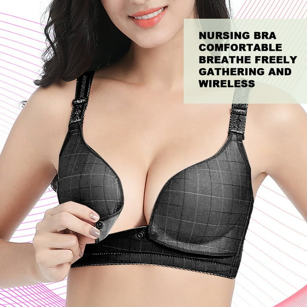 Cotton Wireless Nursing Bra Antisagging Soft Breast Feeding Women