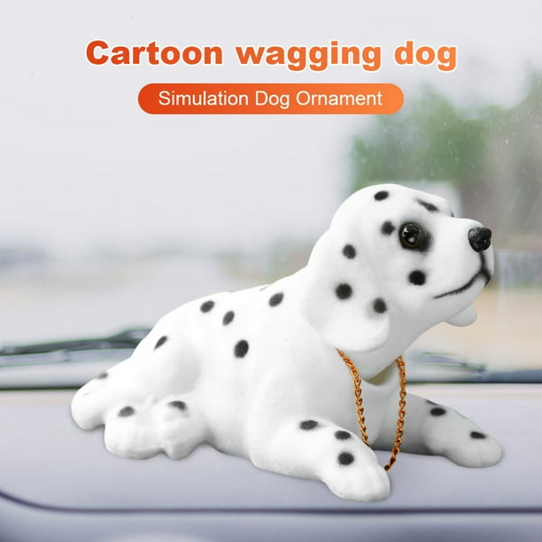 Muñeco de coche creativo muñeco de perro con cabeza móvil realista