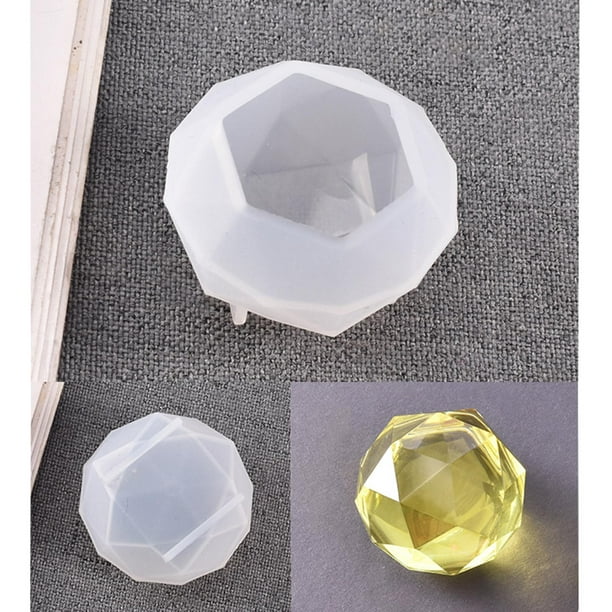 Molde de bola de diamante, molde de vela de bola, molde de fundición de  resina en forma de diamante, moldes de silicona para velas para decoración  del