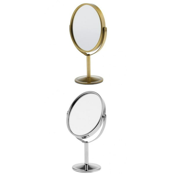 2 Espejo de Tocador de Afeitado de Maquillaje Giratorio de 360 ​​ degree  con Encimera de dos cara Salvador Espejo de maquillaje de doble cara