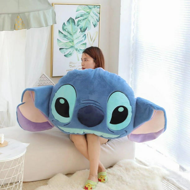 Disney-almohada de felpa con dibujos animados de Lilo & Stitch