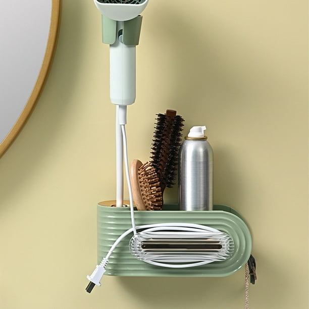 Soporte para secador de pelo, soporte multiusos para secador de pelo,  soporte para secador de pelo, soporte para baño montado en la pared,  organizador