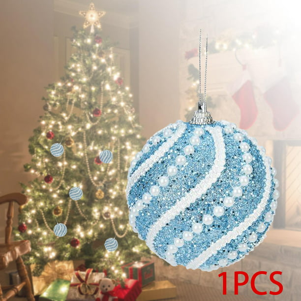 Colgantes de colgantes de Navidad de 8 cm, bola de lentejuelas ligera para año Gloria bolas colgantes | Bodega en línea
