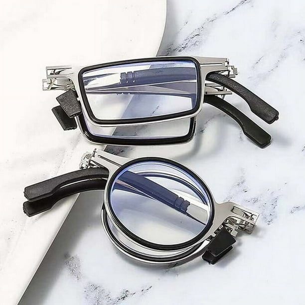 Gafas de luz azul para mujer, marcos de lentes de metal, gafas redondas de  metal, lentes de bloqueo de luz azul, color negro, oro rosa, azul