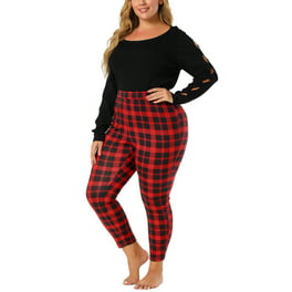 Objetado Frágil Año nuevo Leggings de cuadros de talla grande para mujer Pantalones ajustados a  cuadros Glen festivos elásticos rojo 3X Unique Bargains Leggings | Walmart  en línea