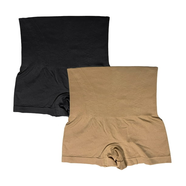 Paquete de 2 Faja Tipo Pantaletas Calzón Sin Costuras Invisibles Tatys  Fashion 1 Nude/1 Negro