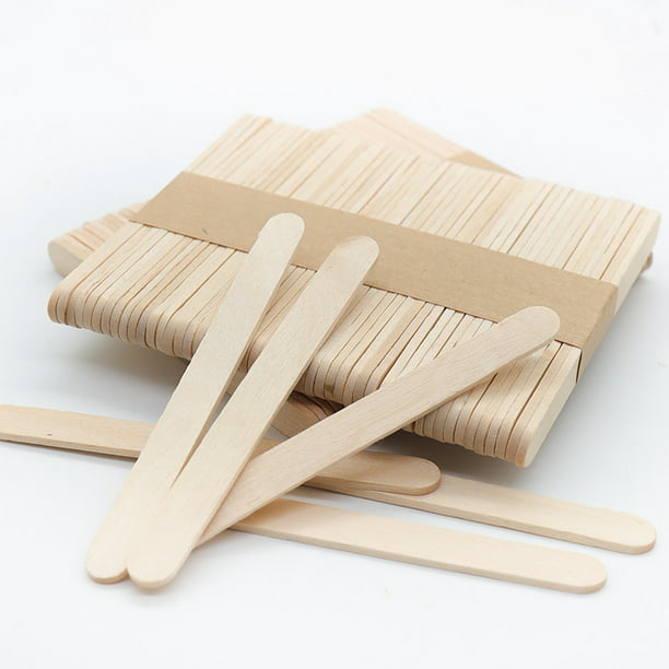 Mandala Crafts Palitos de paleta de madera jumbo de 6 pulgadas para  manualidades, 100 palitos de madera para alimentos, palitos de helado,  depresores