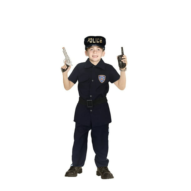 Disfraz de Policia T-8 Primavera Disfraces TuDi Police Patrol para Niños y  Niñas de 8 Años
