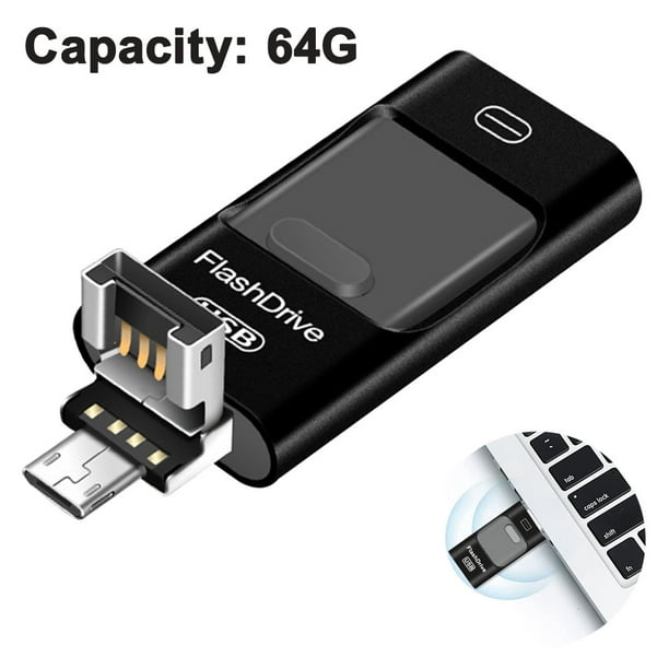 Unidad flash para iPhone 256GB, 4 en 1 USB tipo C, memoria USB tipo C,  memoria externa de almacenamiento para iPhone, iPad, computadora Android,  color