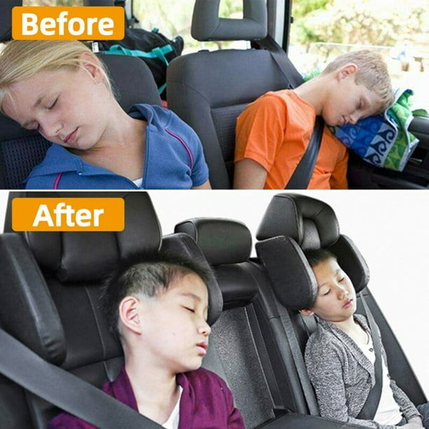 Reposacabezas de asiento de coche para niños y adultos, almohada ajustable  para dormir de lado, soporte para la cabeza, almohada de memoria de  descanso de viaje, soporte para el cuello automático