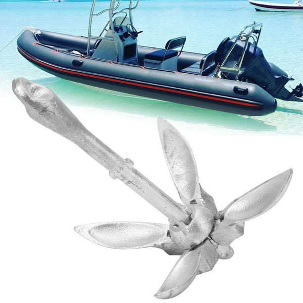 Ancla de barco ancla de barco marino plegable con 4 dientes plegables para  yate marino para botes inflables y motos de agua LYUMO Otros